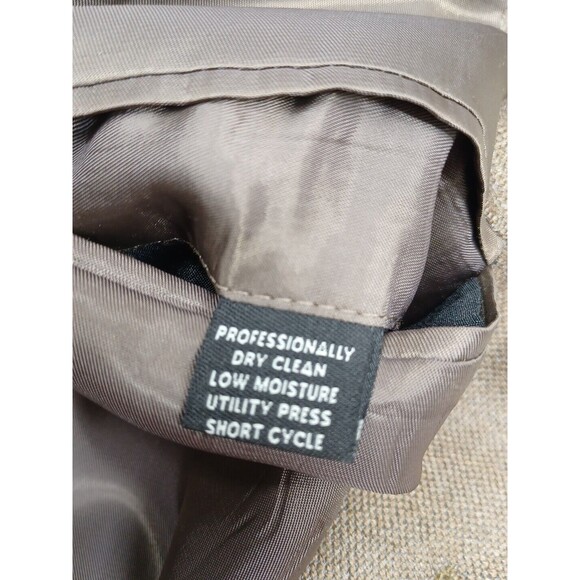 Jos A Bank Mens Sz 46L Gray Wool/Rayon Sport Coat Blazer Jacket Brown - Picture 8 of 9